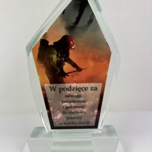 Statuetka szklana z nadrukiem UV